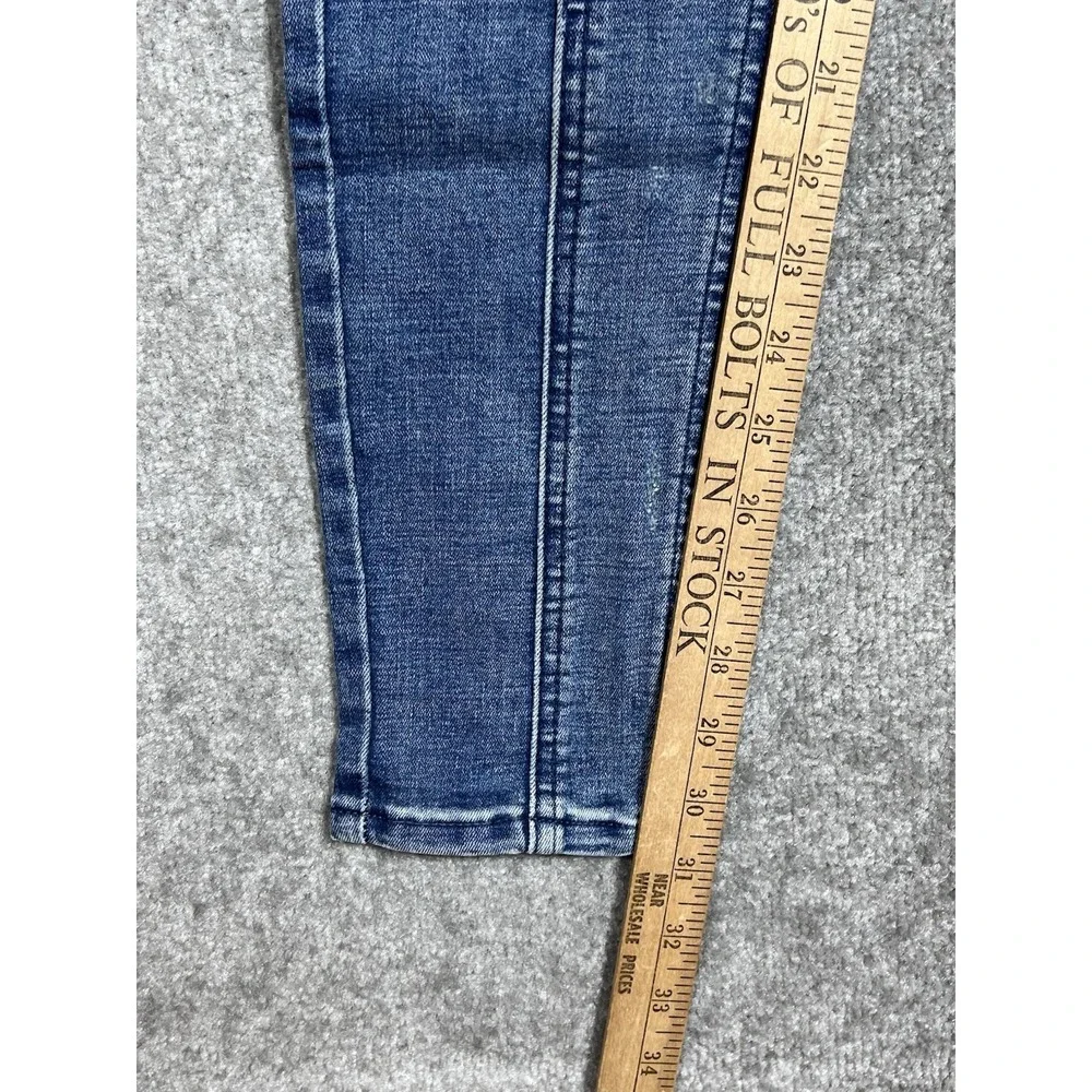 PacSun Stacked Skinny Jeans Mens 28x30 Blue Distressed Stretch Denim 5‎ Pocket